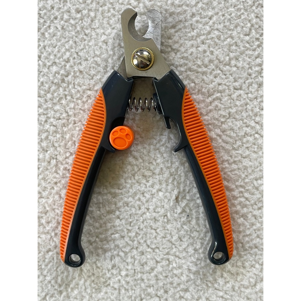 Unbranded Large Pet Nail Clippers Orange Black Stainless Steel Safety Lock